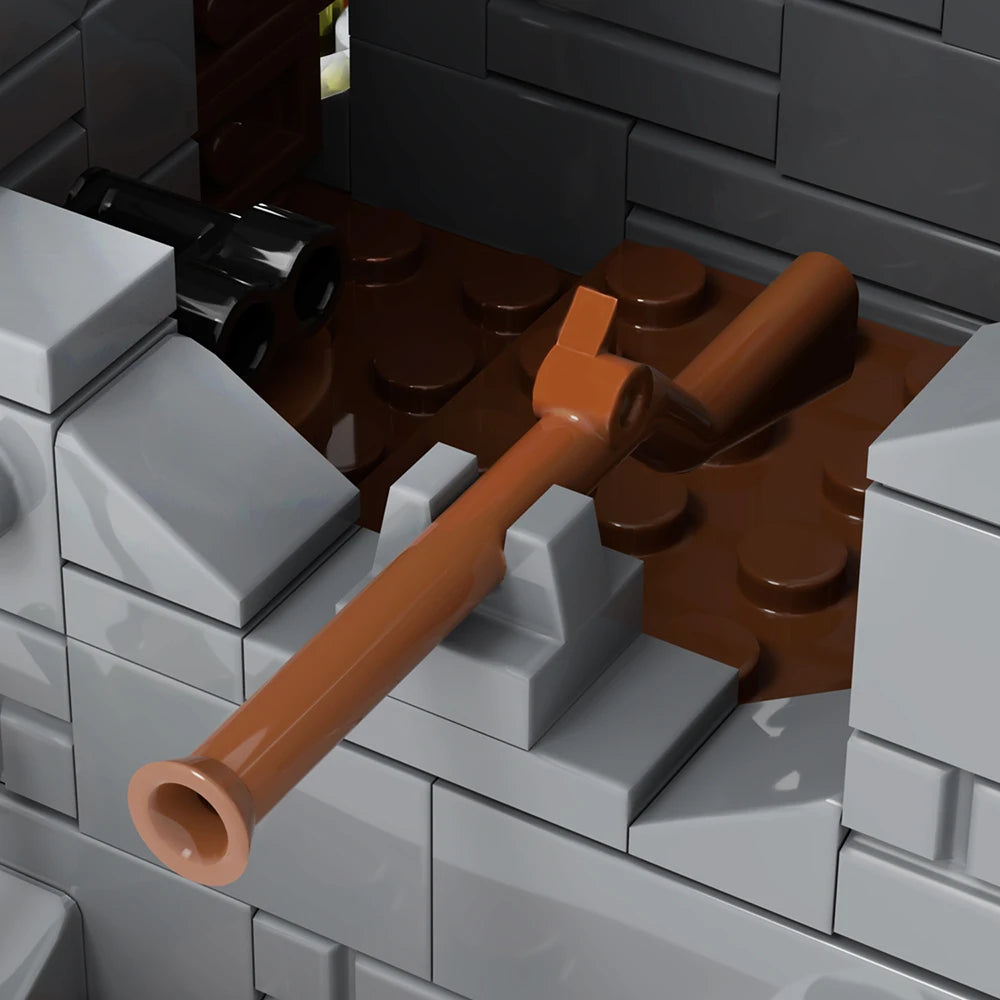 MOOXI Wars Damaged Houses 148Pcs MOC Bricks WW2