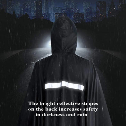 210T Oxford Cloth Portable Cloak Raincoat Multifunctional Backpack Raincoat Outdoor Mountaineering Cycling Adult Hooded Raincoat - MyLootWare