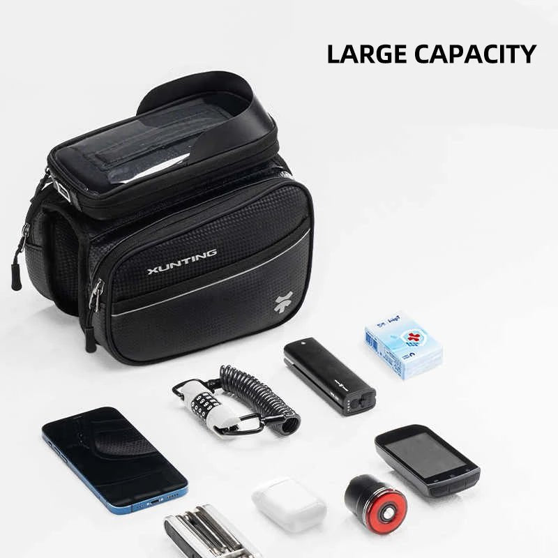 Xunting Mountain Bike Bag Front Handlerbar Bag Rainproof 6.8inch Mobile Phone Case Bicycle Top Tube Bag Cycling Accessories - MyLootWare