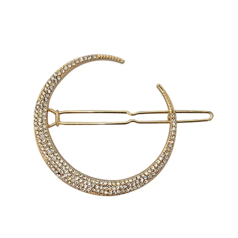 Women Crystal Side Hair Clip Pins Metal Hair