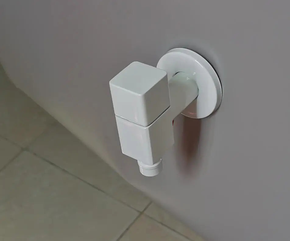 White Copper Wall Mounted Garden Faucet