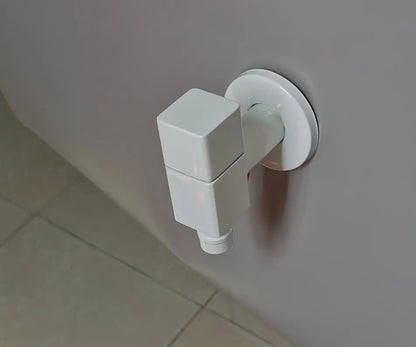 White Copper Wall Mounted Garden Faucet