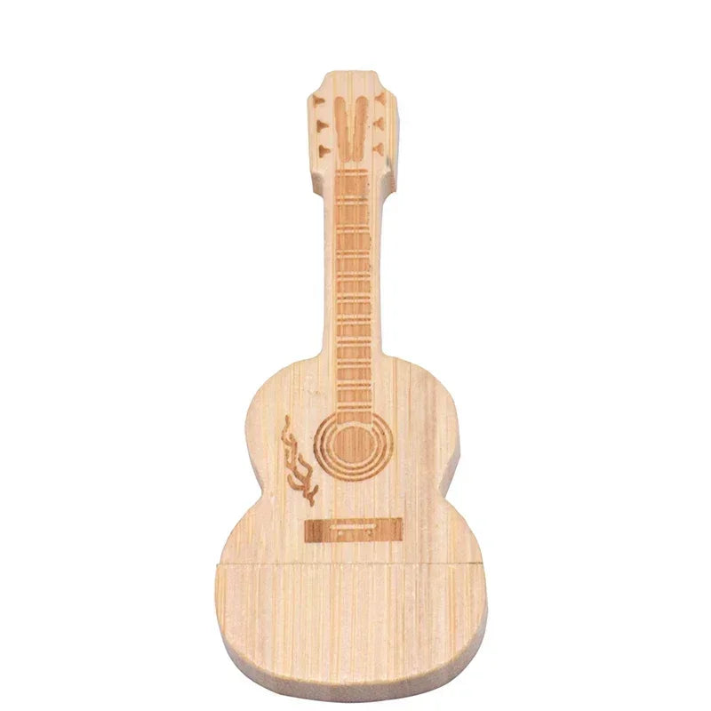 JASTER Wooden Guitar USB Flash Drives 128GB Free