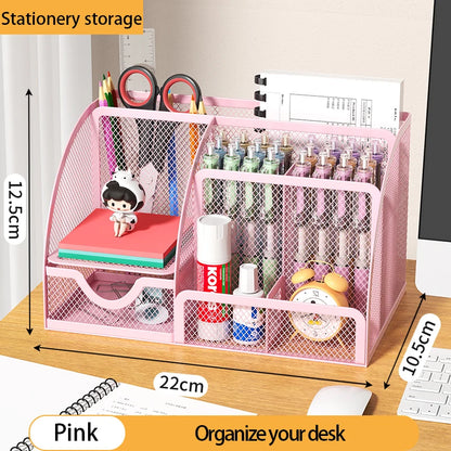 Large Capacity Metal Pen and Pencil Organizer