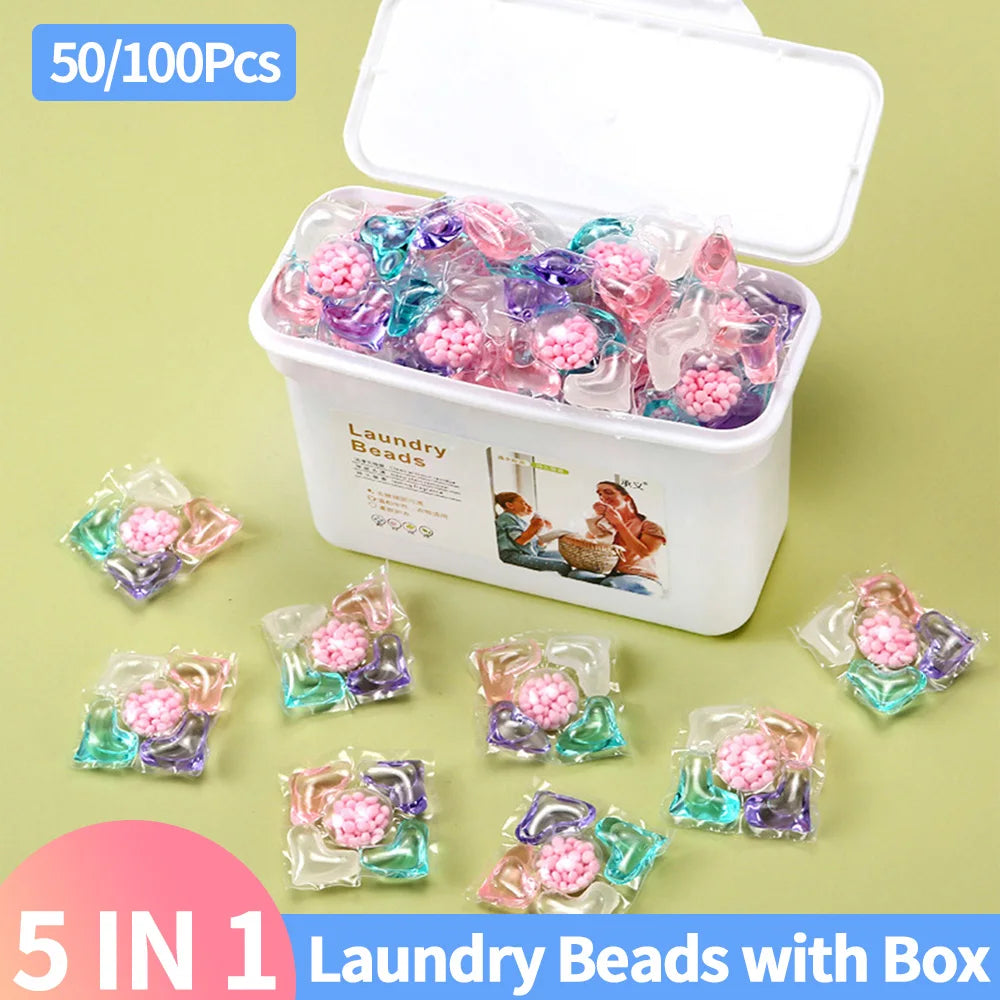 50Pcs 5-in-1 Detergent Capsules for Laundry - MyLootWare