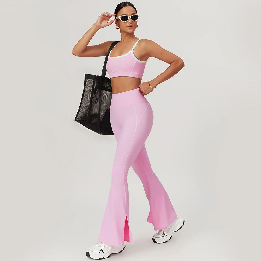 Yoga Set Women Sport Bra Gym Workout Legging High