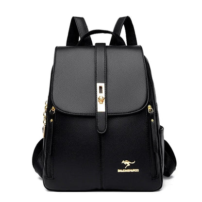 Women Large Capacity Backpack High Quality Leather