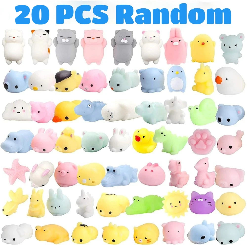 20PCS Mochi Squishies Kawaii Anima Squishy Toys For Kids Antistress Ball Squeeze Party Favors Stress Relief Toys Birthday Gift - MyLootWare