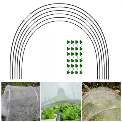 18pcs/30pcs, Greenhouse Hoops Garden Hoops Frame For StableGardening Tunnel Support Frame For Garden Farm YardsAgricultural Gree - MyLootWare