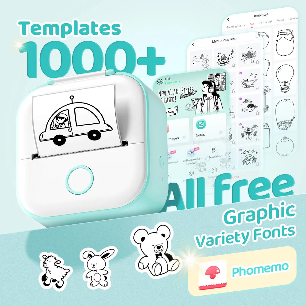 Phomemo T02 Mini Wireless Thermal Printer