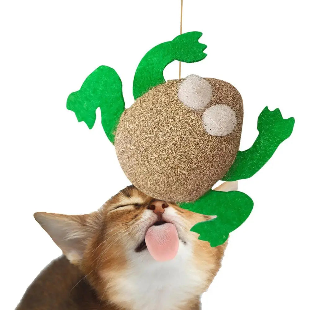 Catnip Cat Toys Cartoons Edible Catnip Ball Safety Healthy Cat Mint Cats Molar Teeth Clean Teeth Game Pet Toy Catnip Filled - MyLootWare