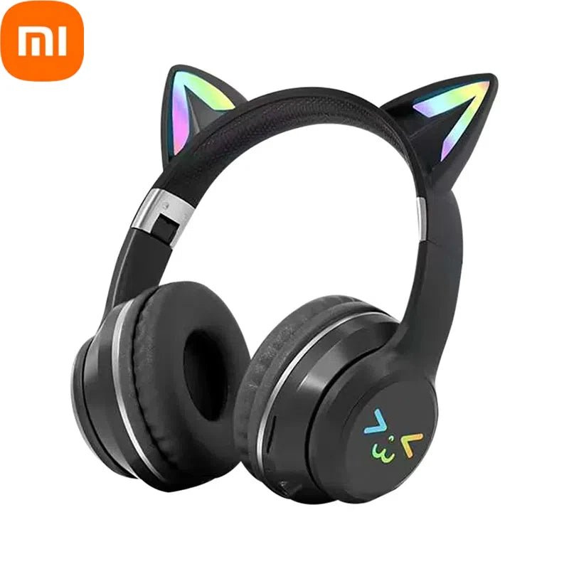 Xiaomi Cute Cat Ears Wireless Headphone Bluetooth 5.1 HiFi Stereo Noise Reduction Foldable Earphone With Mic For Game Music - MyLootWare