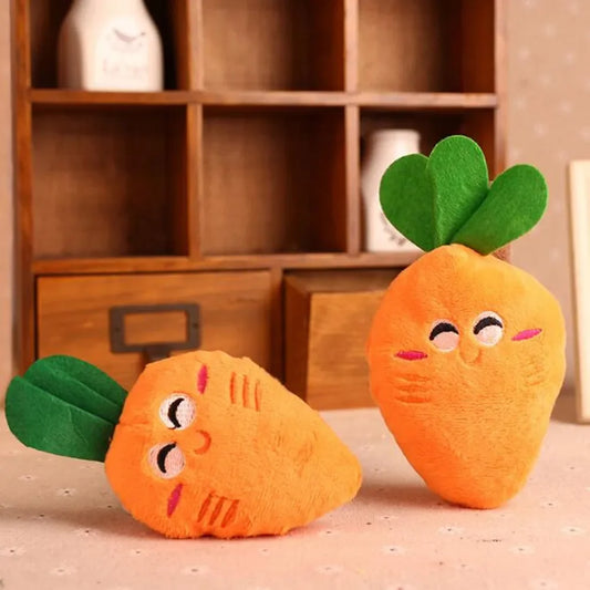 3pcs Dog Toys Pet Squeaky Carrot Plush Toys Stuffed Soft Dog Cat Chew Interactive Toys for Dogs Cats Teeth Cleaning Pet Supplies - MyLootWare