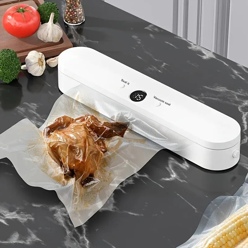 Automatic Vacuum Sealer Machine For Food Storage With 10pcs Free Food Saver Bags 220V Sealing Machine for Vacuum package - MyLootWare