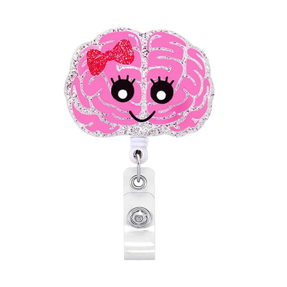 Acrylic Glitter Halloween Ghost Pumpkin Cat Retractable Badge Reel Rotating ID Badge Holder Crocodile Clip For Doctor And Nurse - MyLootWare