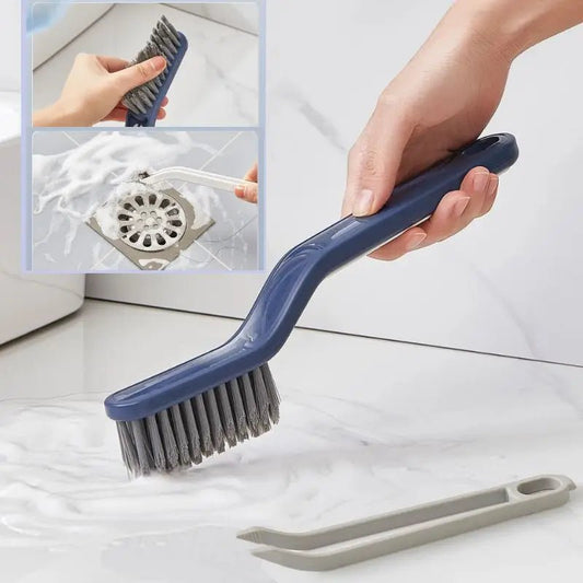 2 In1 Clip Hair Cleaning Brush Bathroom Tile Floor Gap Cleaning Brush Hard Bristle Window Crevice Cleaning Tool - MyLootWare