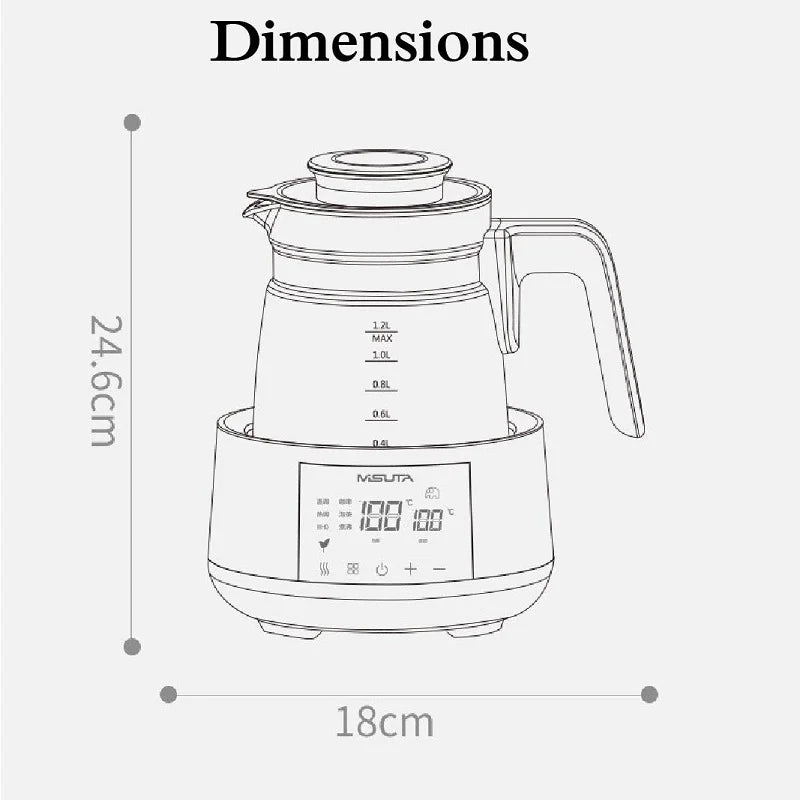 1200ml Constant Temperature Milk Conditioner Baby Kettle Brewing Milk Powder Machine Intelligent Milk Warmer Baby Bottle Warmer - MyLootWare