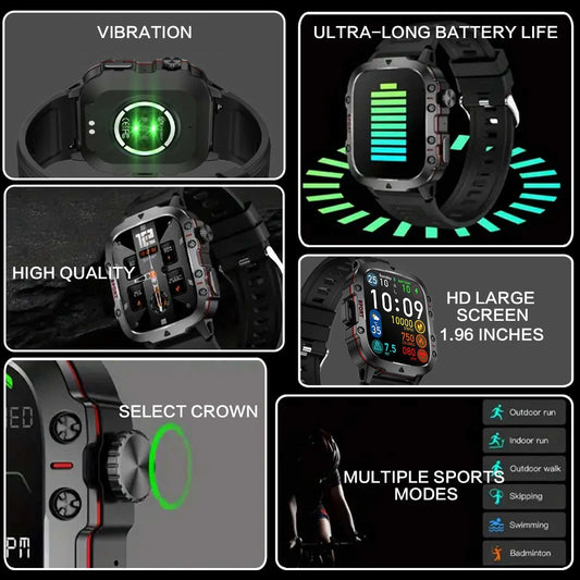 Men's Smart Watch with BT Call Support, IP68