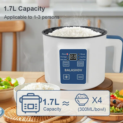 1.7L Electric Rice Cooker Single Double Layer 220V Multi Cooker Non-Stick Smart Mechanical MultiCooker Steamed Rice Pot For Home - MyLootWare