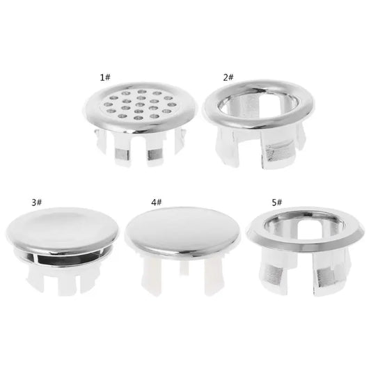 Bathroom Basin Sink Overflow Ring Round Insert  Hole Cover Cap