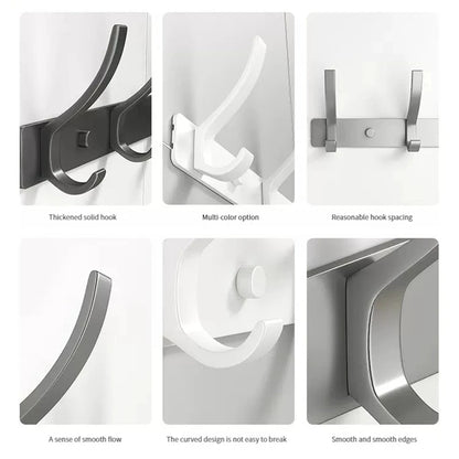 YUNJIEYA Black/White/Gun Grey Door hooks Clothes