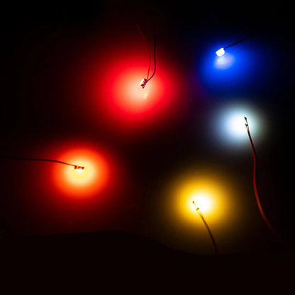 10pcs 0805 FLASHING LED SMD Lamp Wired Micro Litz Led Pre-soldered Chip Wired 30cm 3V Railway Model Toy Light DIY Leads Wires - MyLootWare