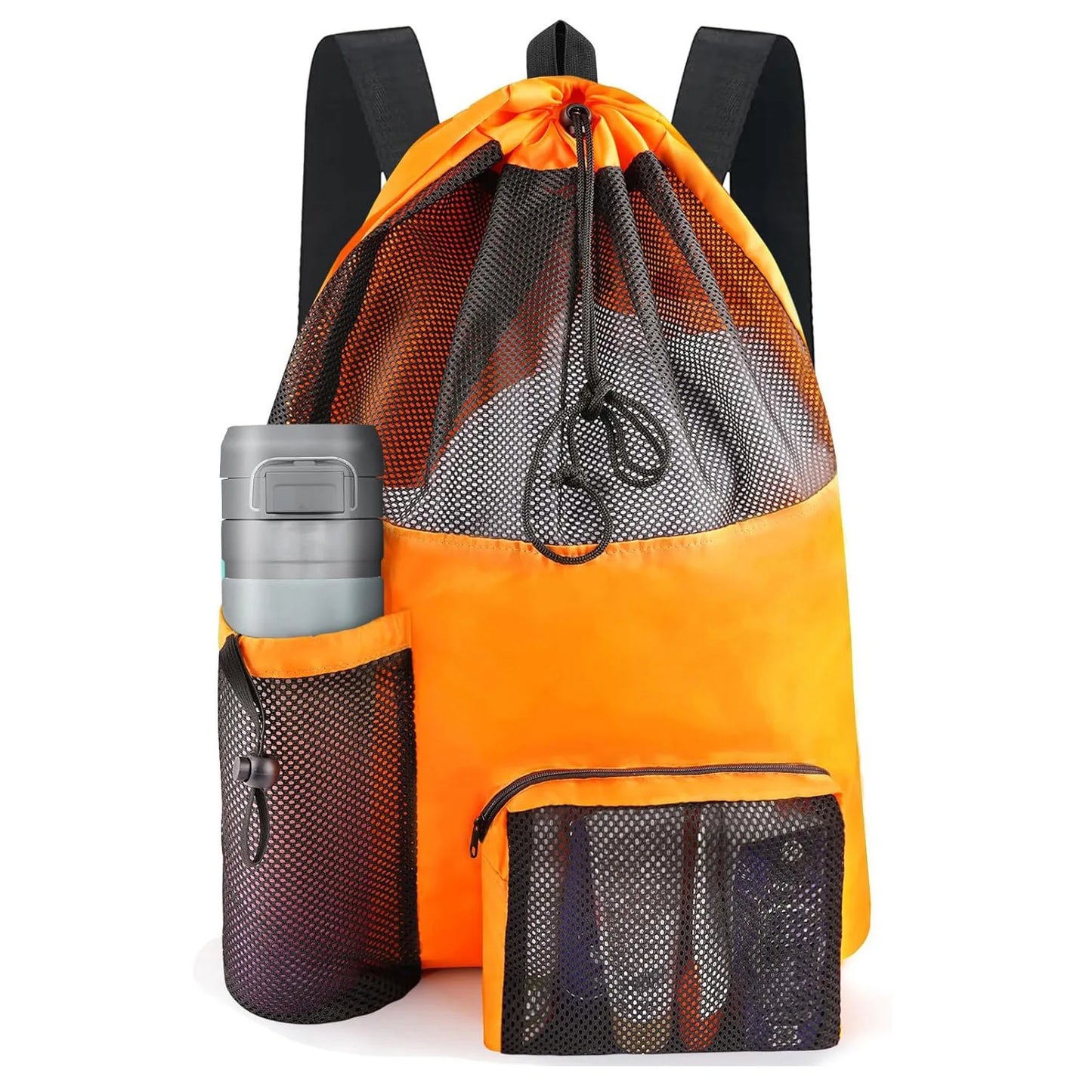 Beach Backpack, Backpack, Beach Bag That Can Store Clothes, Cosmetics, Water Cup Backpack, Washable Travel Bag - MyLootWare