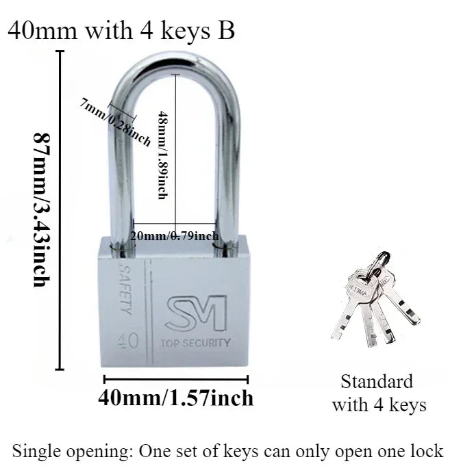 1PCS Heavy Padlock Dormitory Cabinet Drawer Anti-theft Lock Waterproof Rust Proof Small Lock Lock Latch Door Single Open Padlock - MyLootWare