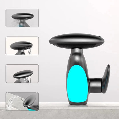 New Arrival Basin Faucets Gray Bathroom LED Sink