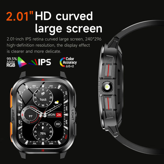 Smartwatch for men 2.01 "high-definition 240*296