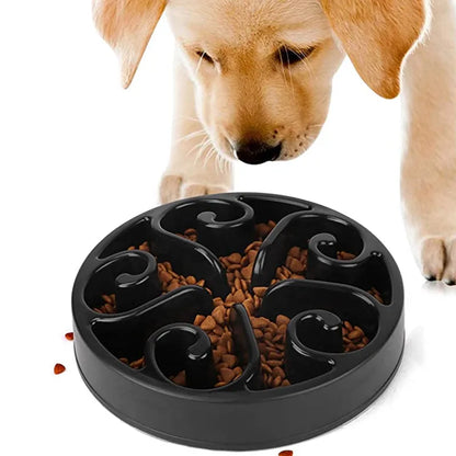 Pet Dog Slow Feeder Bowl Fun Non Slip Anti-Gulping