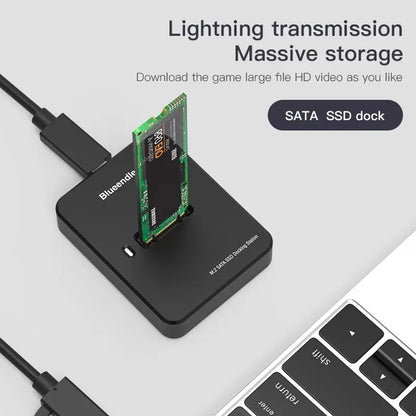 Blueendless External SSD Hard Disk M2 SSD Enclosure 10G Online Reading Writing Speed SSD Case For M.2 SSD Docking Station - MyLootWare