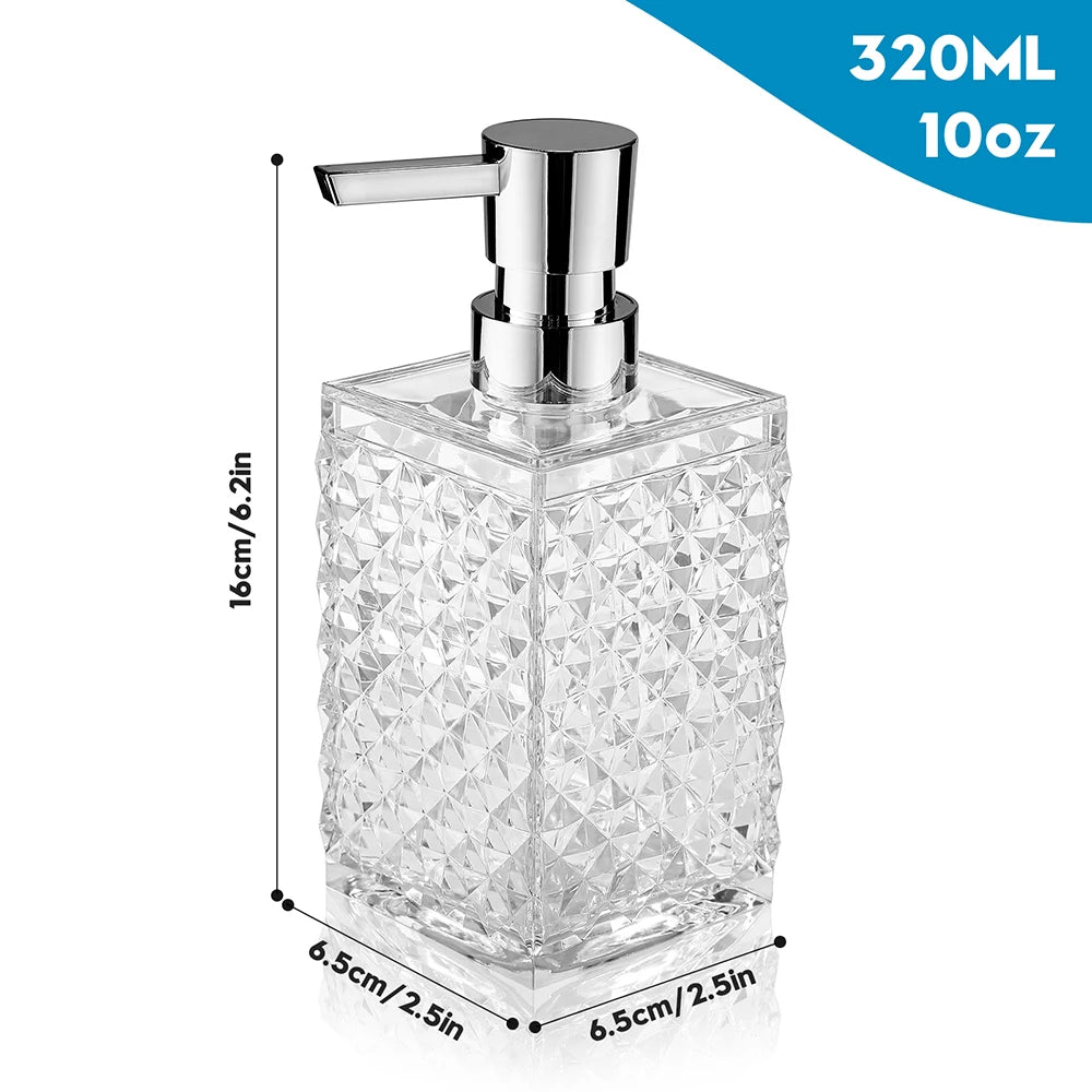 Clear Acrylic Liquid Hand Soap Dispenser（10oz）